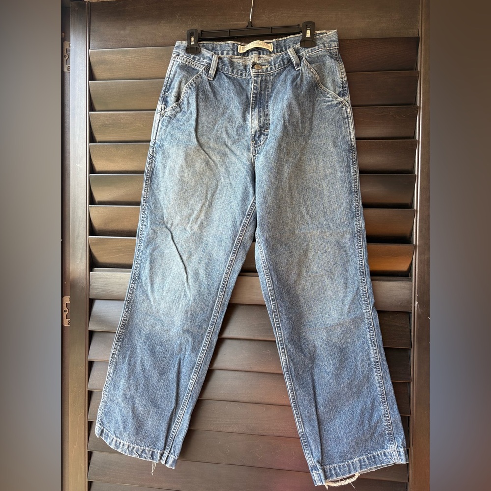 Vintage Express Men Jeans 30 x 30 Wide Leg Worker Y2K
